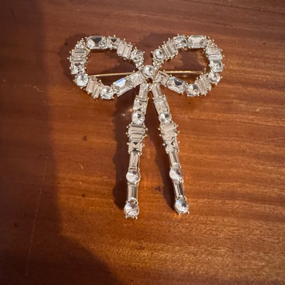 J. Crew Jewelry - J. Crew Crystal Bow Brooch
